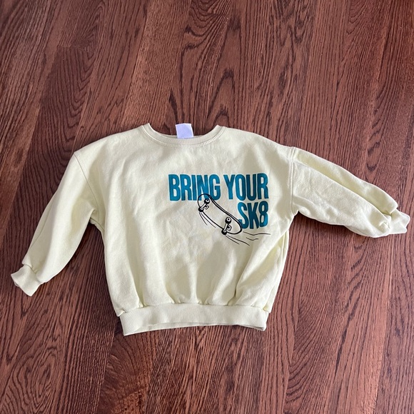 Zara Other - Zara boys skate sweatshirt in light green size 3-4 years